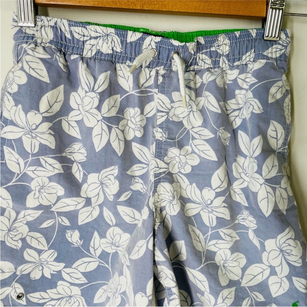 Polo Ralph Lauren Boys Swim Trunks 7 Blue Floral Hawaiian Print Board Shorts - Picture 4 of 10